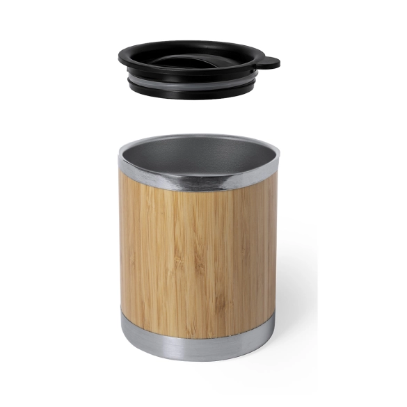 Gobelet isotherme avec finition bambou 300ml "Tikagob"