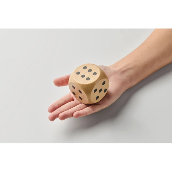 DADO, Dés en bois Schima de 5cm dia