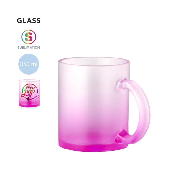 Tasse en verre mat sublimation 350ml "Cumba"