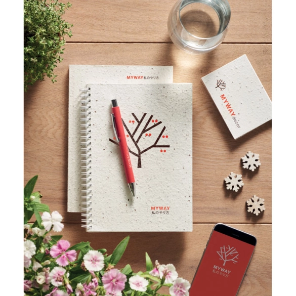 SEED BOOK, Carnet A5 couv. papier semence
