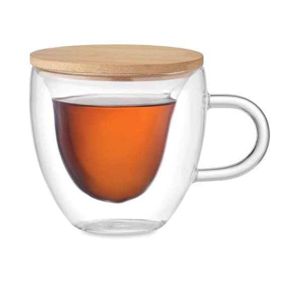 Tasse en verre de double paroi 180ml "Avelos"