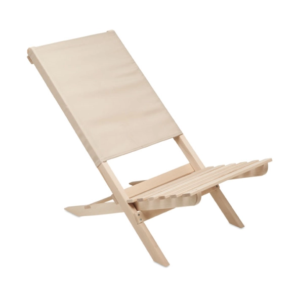 MARINERO, Chaise de plage pliable en bois