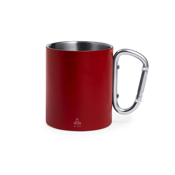 Tasse inox recyclé anse mousqueton 300ml "Trona"