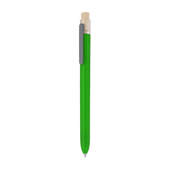 Stylo plastique recyclé et bouton bambou "Clasmen"