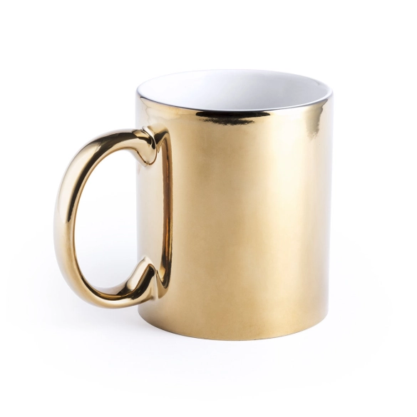 Mug céramique avec finition métal 350ml "Brossar"