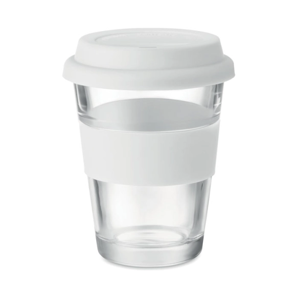 Gobelet en verre avec couvercle silicone 350ml "Zorin"