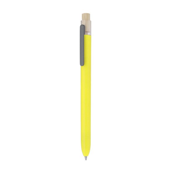 Stylo plastique recyclé et bouton bambou "Clasmen"