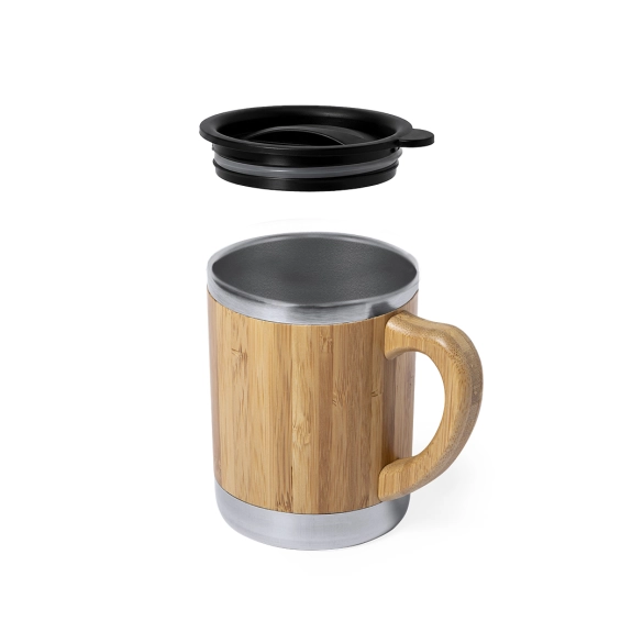 Tasse isotherme avec finition bambou 300ml "Tika"