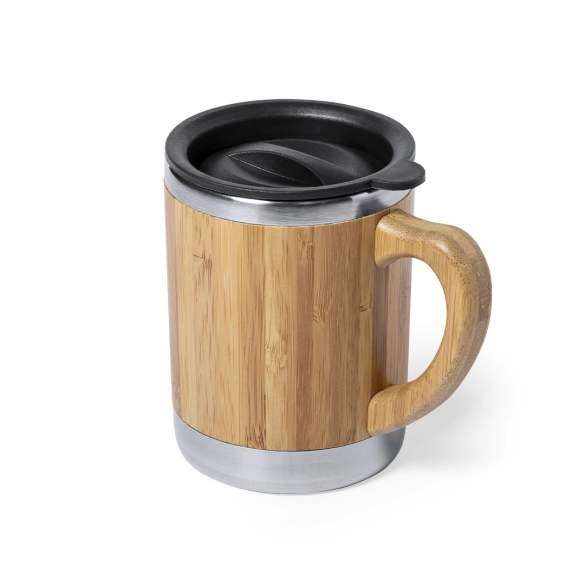 Tasse isotherme avec finition bambou 300ml "Tika"