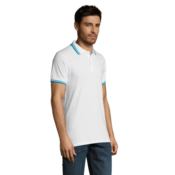 Polo homme avec liseré blanc 200gr "Cachan"
