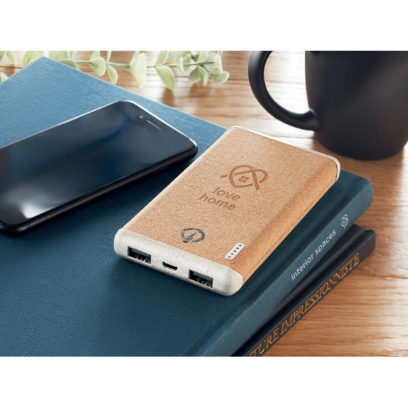 Chargeur sans fil et powerbank 10.000 mAh "Biarritz"