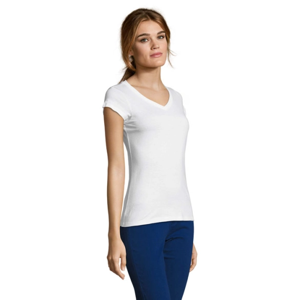 T-shirt femme col en v 150gr "Louise"