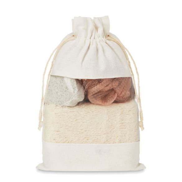 CUIDA SET, Set de bain pochette coton