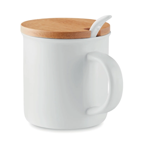 Mug porcelaine avec cuillère 380ml "Kridy"