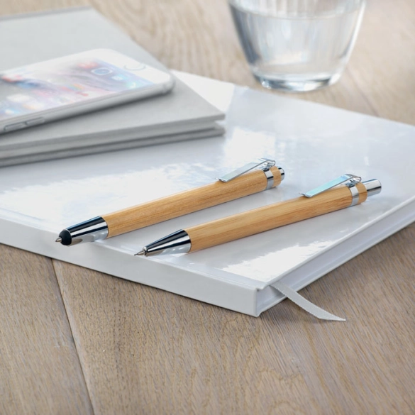 BAMBOOSET, Coffret stylo et crayon en bam