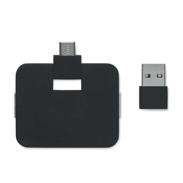 SQUARE-C, Hub USB 4 ports et câble 20cm