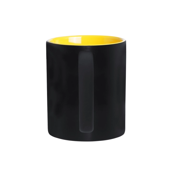 Tasse céramique noire et intérieur coloré 350ml "Elite"