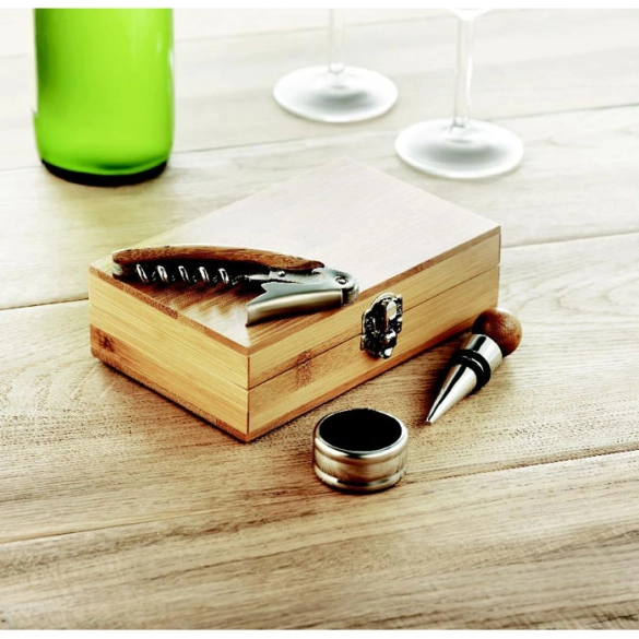 SONOMA, Coffret de sommelier en bambou