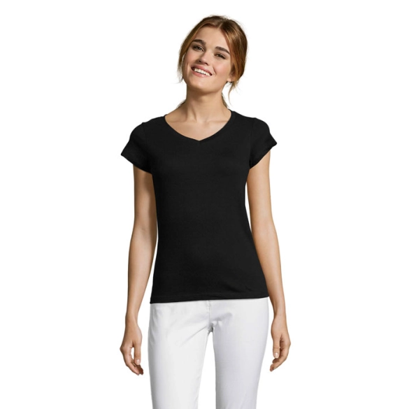 T-shirt femme col en v 150gr "Louise"