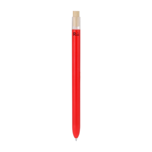 Stylo plastique recyclé et bouton bambou "Clasmen"