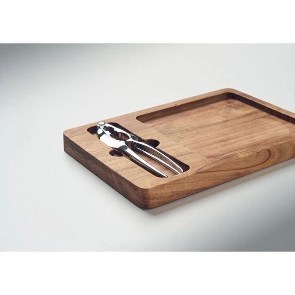 NUTPLATE, Set de casse-noix en acacia