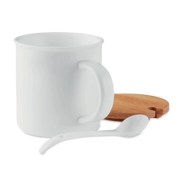 Mug porcelaine avec cuillère 380ml "Kridy"