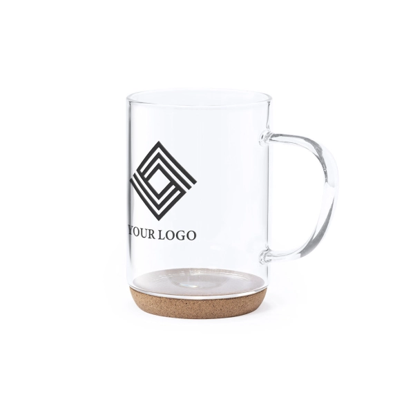 Mug en verre et liège 450ml "Kiev"