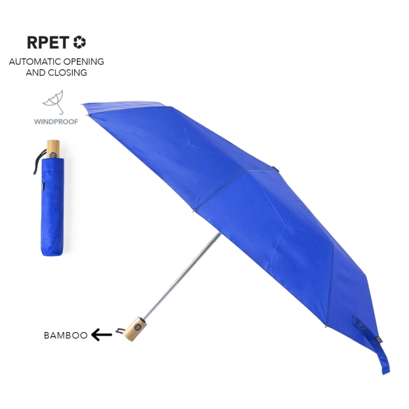 Parapluie pliable en rpet Ø103cm "Qalven"