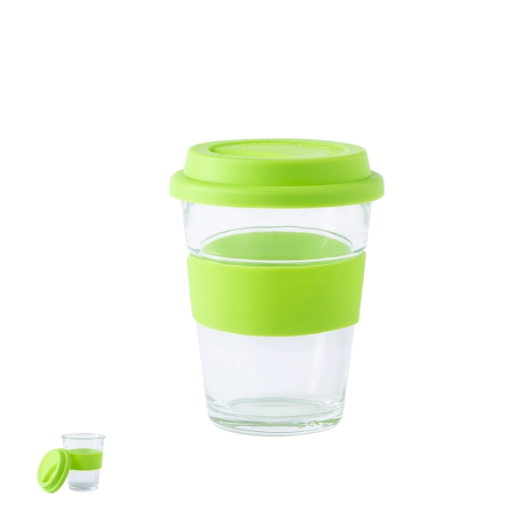 Gobelet en verre couvercle silicone 350ml "Mura"