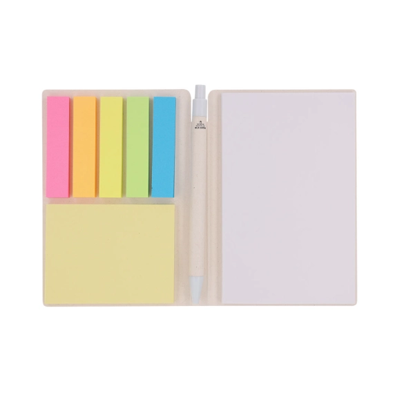 Bloc post-it autocollants et stylo "Amarte"