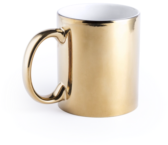 Mug céramique avec finition métal 350ml "Brossar"