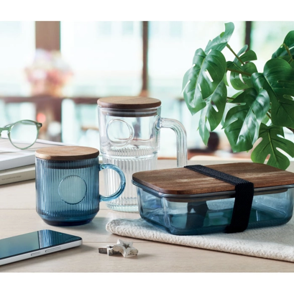 VITRIO MUG, Mug en verre strié 300ml