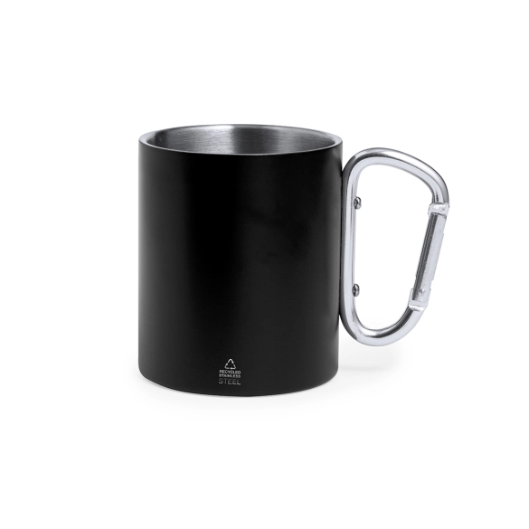 Tasse inox recyclé anse mousqueton 300ml "Trona"