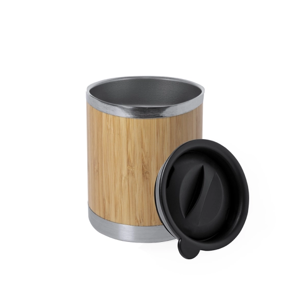 Gobelet isotherme avec finition bambou 300ml "Tikagob"