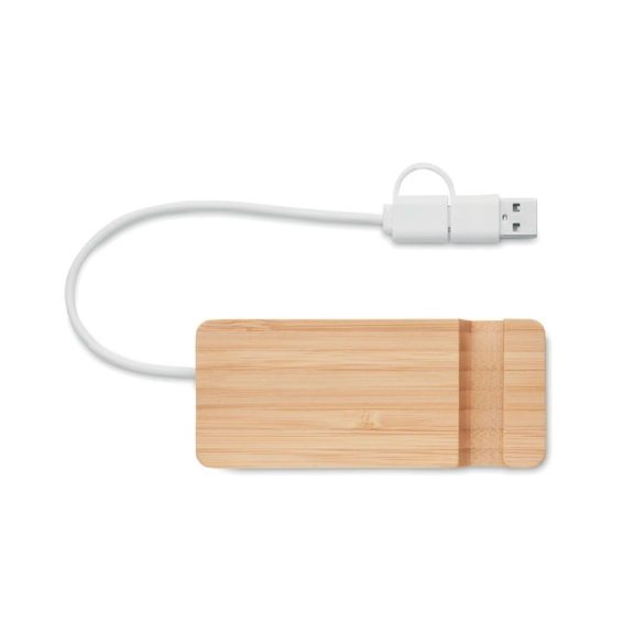 HUBSTAND, Hub USB 4 ports en bambou