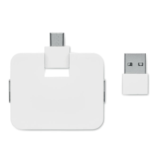 SQUARE-C, Hub USB 4 ports et câble 20cm