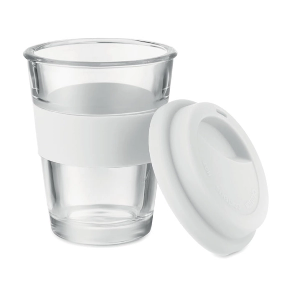 Gobelet en verre avec couvercle silicone 350ml "Zorin"