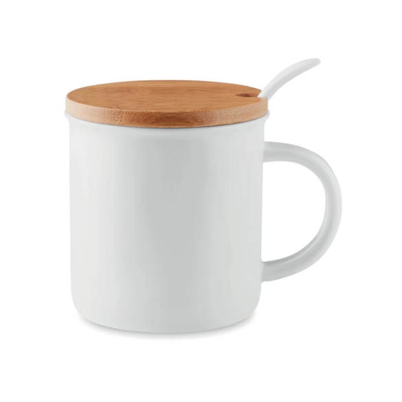 Mug porcelaine avec cuillère 380ml "Kridy"