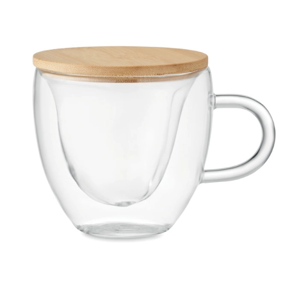 Tasse en verre de double paroi 180ml "Avelos"