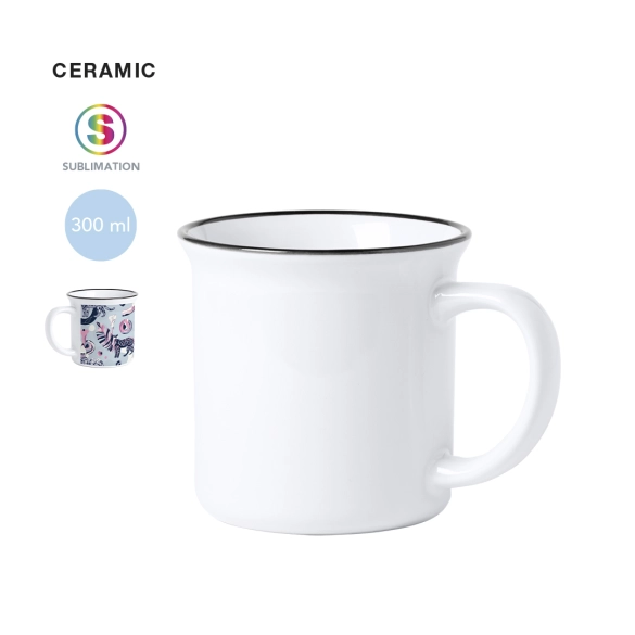 Mug vintage avec impression sublimation 300ml "Asami"